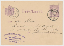 Firma briefkaart Delft 1881 - Boekhandel