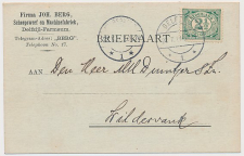 Firma briefkaart Delfzijl / Farmsum 1911 - Scheepswerf          