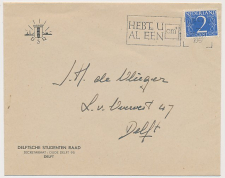 Envelop Delft 1947 - DSR - Studentenraad