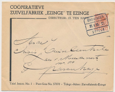 Firma envelop Ezinge 1935 - Cooperatieve Zuivelfabriek 