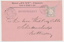 Firma briefkaart Fijnaart 1898 -Hotel Punt - Paarden - Rijtuigen