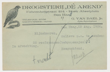 Briefkaart s Gravenhage 1934 - Drogisterij De Arend - Roltanding