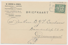 Firma briefkaart Gieten 1914 - Exportslachterij - Veehandel