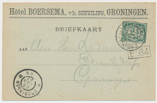 Firma briefkaart Groningen 1907 - Hotel Boersema