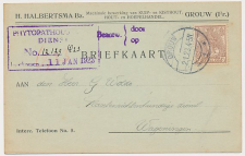Firma briefkaart Grouw 1923 - Kuip- Kisthout - Hoepelhandel