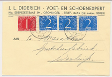 Firma briefkaart Groningen 1953 - Voet- Schoenexpert