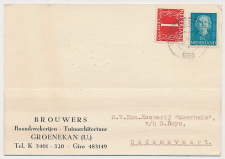 Firma briefkaart Groenekan 1956 Boomkwekerij - Tuinarchitectuur