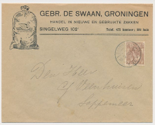 Firma envelop Groningen 1920 - Zakken handel - Zwaan