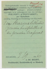 Bestelkaart voor Boekwerken Helmond 1916 - Boekhandel