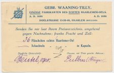 Firma briefkaart Haarlem 1925 - Haarlemmer Olie