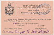 Firma briefkaart Haarlem 1921 - Haarlemmer Olie