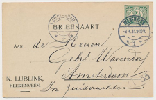 Firma briefkaart Heerenveen 1911 - N. Lubink