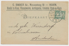Firma briefkaart Hoorn 1908 - Kaas - Vlees - Groenten - Vis 