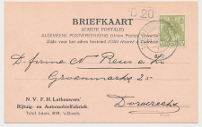 Firma briefkaart s Hertogenbosch 1919 Rijtuig- Automobielfabriek