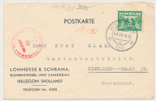Firma briefkaart Hillegom 1942 - Bloembollen
