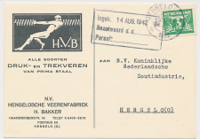 Firma briefkaart Hengelo 1942 - Druk- Trekveeren