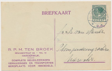 Firma briefkaart Harderwijk 1932 - Verhuizing - Transport