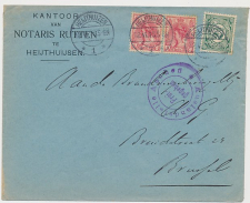 Envelop Heythuysen 1915 - Notaris  - Censuur WOI