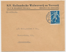 Firma envelop Hengelo 1948 - Wolweverij - Ververij