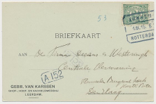 Firma briefkaart Leerdam 1915 - Grof- Hoef- Kachelsmederij