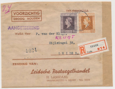 Adresdrager Aangetekend Leiden 1947 - Postzegelhandel