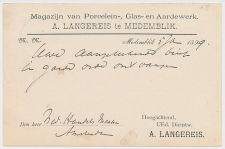 Firma briefkaart Medemblik 1899 - Porcelein - Glas - Aardewerk