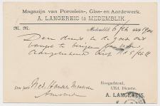 Firma briefkaart Medemblik 1900 - Porcelein - Glas - Aardewerk