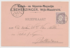 Firma briefkaart Wijk Maastricht 1896 - Tabak - Sigaren Magazijn