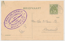 Firma briefkaart Maastricht 1917 - Borstelfabriek - Gouden Zwaan