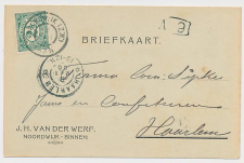 Firma briefkaart Noordwijk 1906 - J.H. van der Werf
