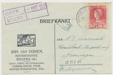 Firma briefkaart Niekerk 1925 - Hout- Steen- IJzerhandel
