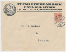 Firma envelop Nijmegen 1933 - Zeemlederfabriek - Steenbok / Geit
