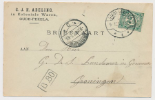 Firma briefkaart Oude Pekela 1907 - Koloniale Waren