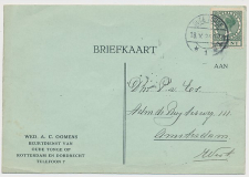 Firma briefkaart Oude Tonge 1934 - Beurdienst op Dordrecht