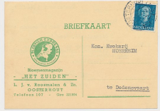 Firma briefkaart Oosterhout 1951 - Bloemenmagazijn