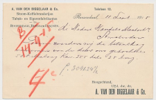 Firma briefkaart Roosendaal 1915 - Koffiebranderij - Tabak 