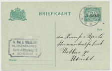 Firma briefkaart Schiedam 1918 - Kurkenfabriek