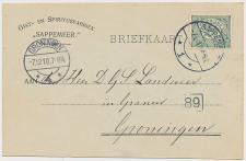 Firma briefkaart Sappemeer 1910 - Gist- Spiritusfabriek