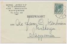 Firma briefkaart Sappemeer 1927 Hotel Struve - Cafe - Restaurant