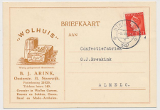 Firma briefkaart Steenwijk 1947 - Wollen - Garens - Kousen etc.