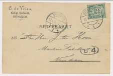 Firma briefkaart Uithuizen 1907 - Gedipl. Hoefsmid