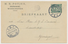 Firma briefkaart Winschoten 1910 - Schuitenvaarder