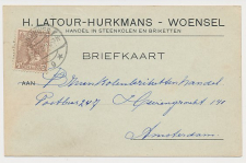 Firma briefkaart Woensel 1921 - Steenkolen - Briketten