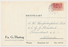 Firma briefkaart Wormer 1952 - Manufacturen 