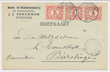 Firma briefkaart Zuidhorn 1913 - Boom- Bloemkweekerij