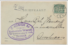 Firma briefkaart Zaandam 1909 - Koloniale Waren