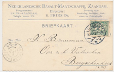 Firma briefkaart Zaandam 1913 - Basalt Maatschappij