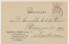 Firma briefkaart Zutphen 1921 - Steenkolen