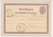 Briefkaart G. 2 V-krt. Zwolle - Kampen 1872