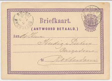 Briefkaart G. 2 V-krt. s Gravenhage - Rotterdam 1875